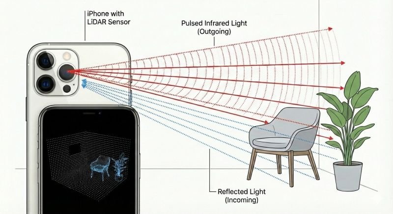 Hoe LiDAR werkt op een telefoon
