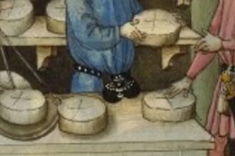 Riembeslag op miniatuur uit 1400-1425