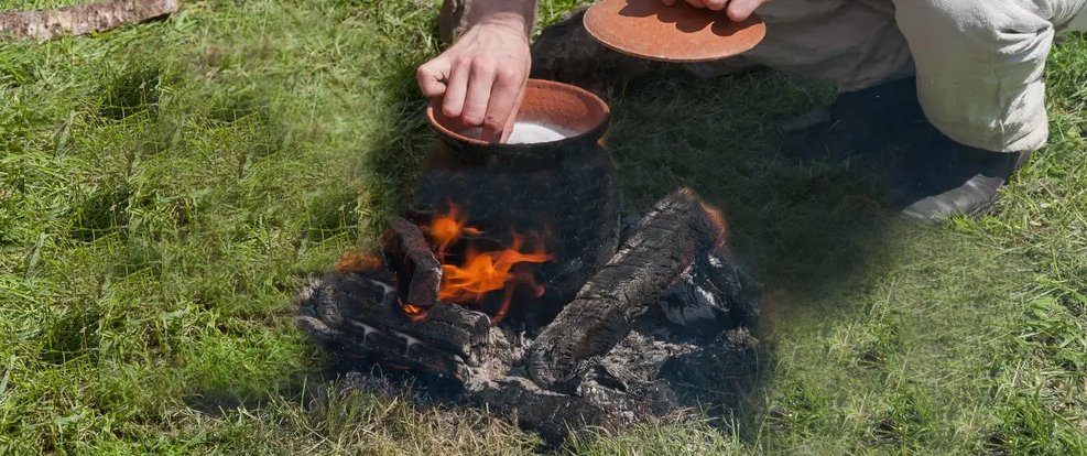 Kookpot op vuur